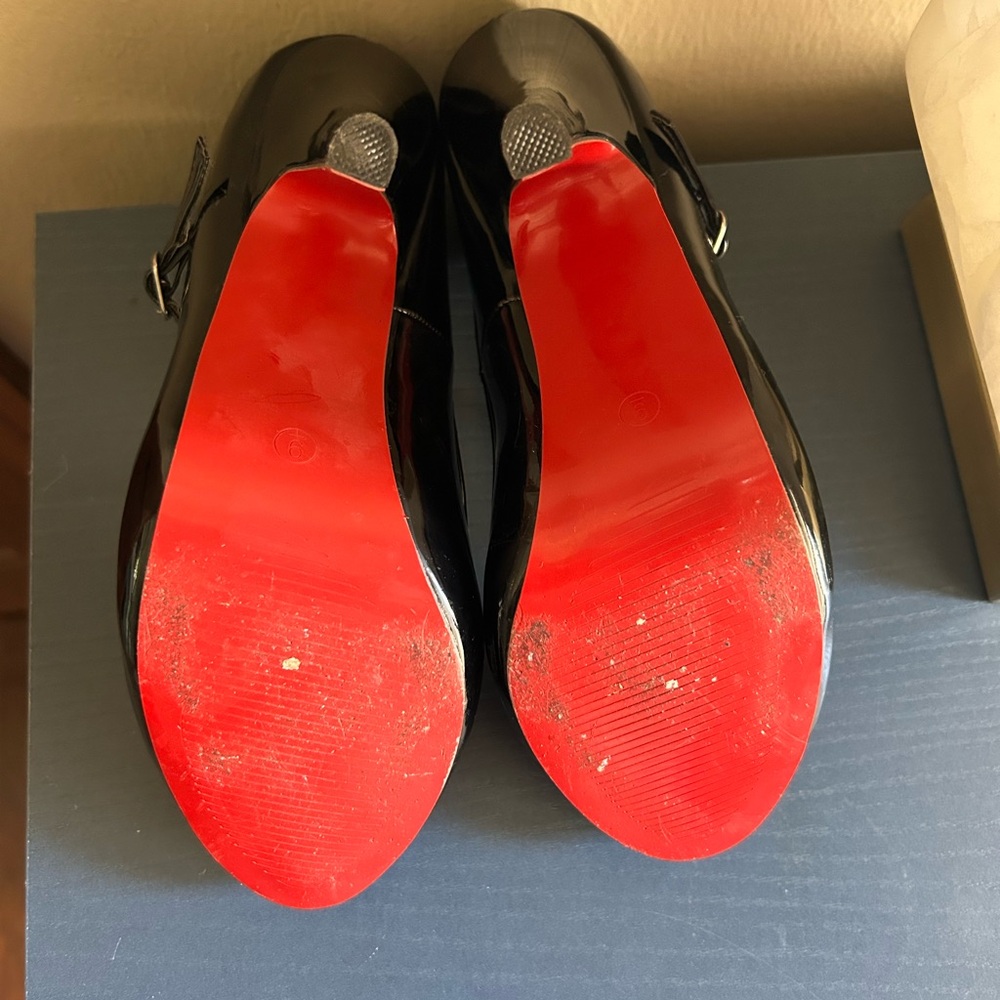 Black Patent Mary Jane Halloween Shoes 4 1/2” Spike Heel-Size 9 Good Condition👠 - Picture 5 of 5